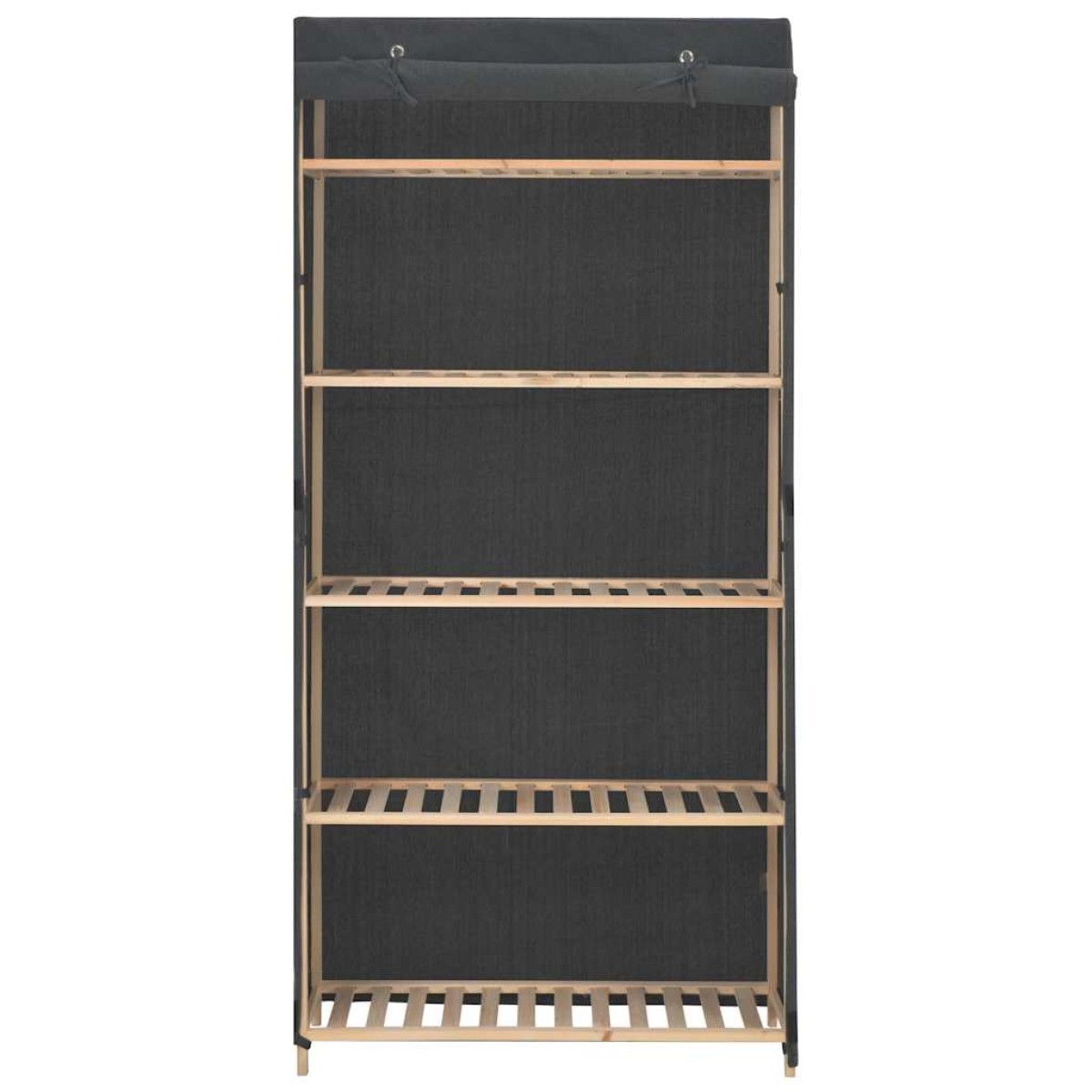 vidaXL Ντουλάπα Γκρι 79 x 40 x 170 εκ. Υφασμάτινη