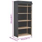 vidaXL Ντουλάπα Γκρι 79 x 40 x 170 εκ. Υφασμάτινη