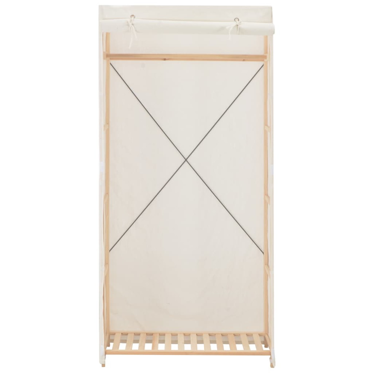 vidaXL Ντουλάπα Λευκή 79 x 40 x 170 εκ. Υφασμάτινη