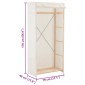 vidaXL Ντουλάπα Λευκή 79 x 40 x 170 εκ. Υφασμάτινη