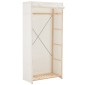vidaXL Ντουλάπα Λευκή 79 x 40 x 170 εκ. Υφασμάτινη