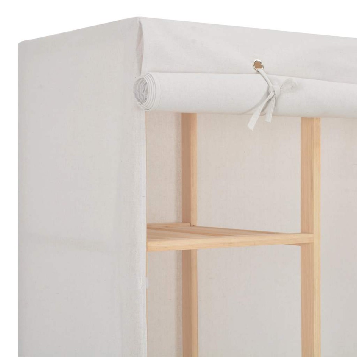 vidaXL Ντουλάπα Λευκή 135 x 40 x 170 εκ. Υφασμάτινη