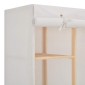 vidaXL Ντουλάπα Λευκή 135 x 40 x 170 εκ. Υφασμάτινη