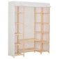 vidaXL Ντουλάπα Λευκή 135 x 40 x 170 εκ. Υφασμάτινη