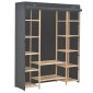 vidaXL Ντουλάπα Γκρι 135 x 40 x 170 εκ. Υφασμάτινη