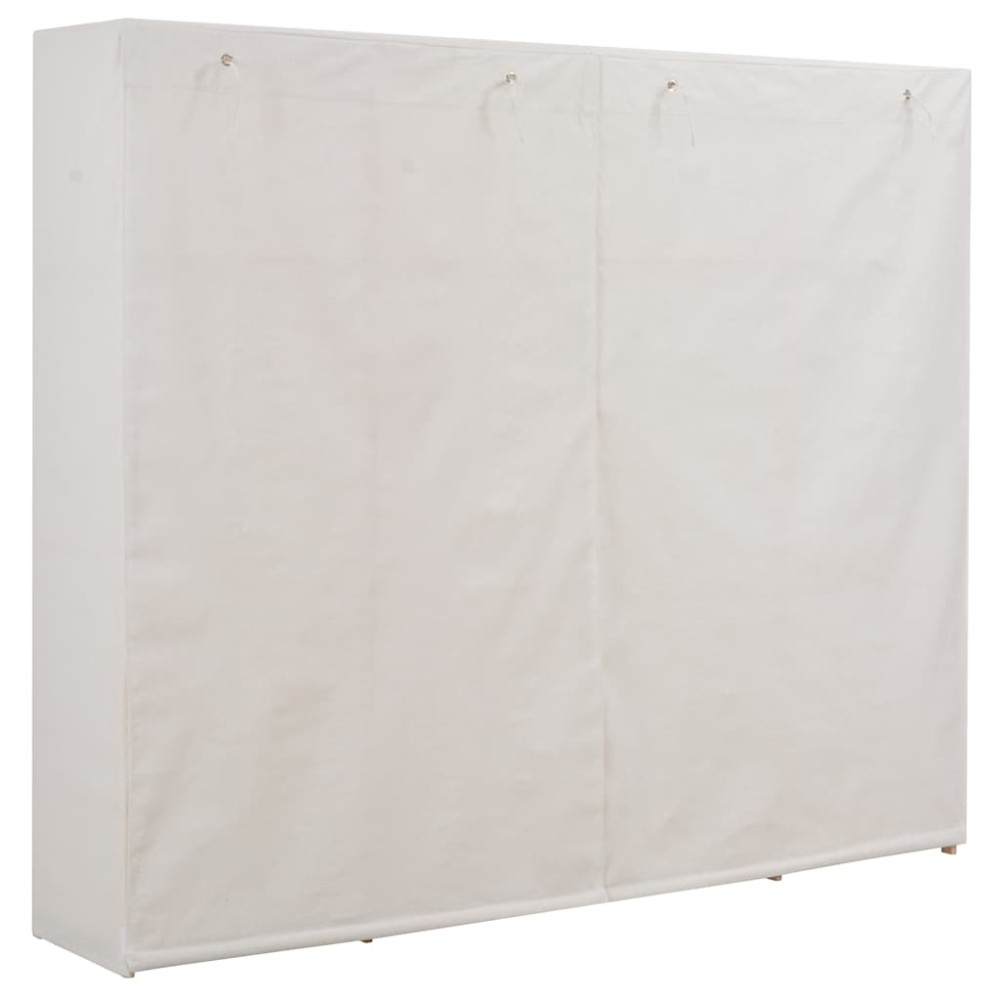 vidaXL Ντουλάπα Λευκή 200 x 40 x 170 εκ. Υφασμάτινη