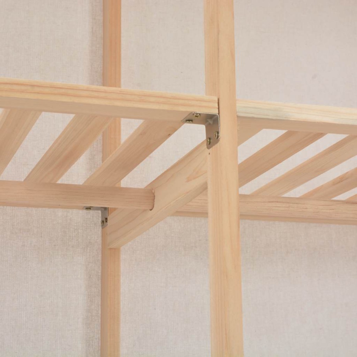 vidaXL Ντουλάπα Λευκή 200 x 40 x 170 εκ. Υφασμάτινη