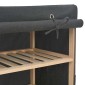 vidaXL Ντουλάπα Γκρι 200 x 40 x 170 εκ. Υφασμάτινη