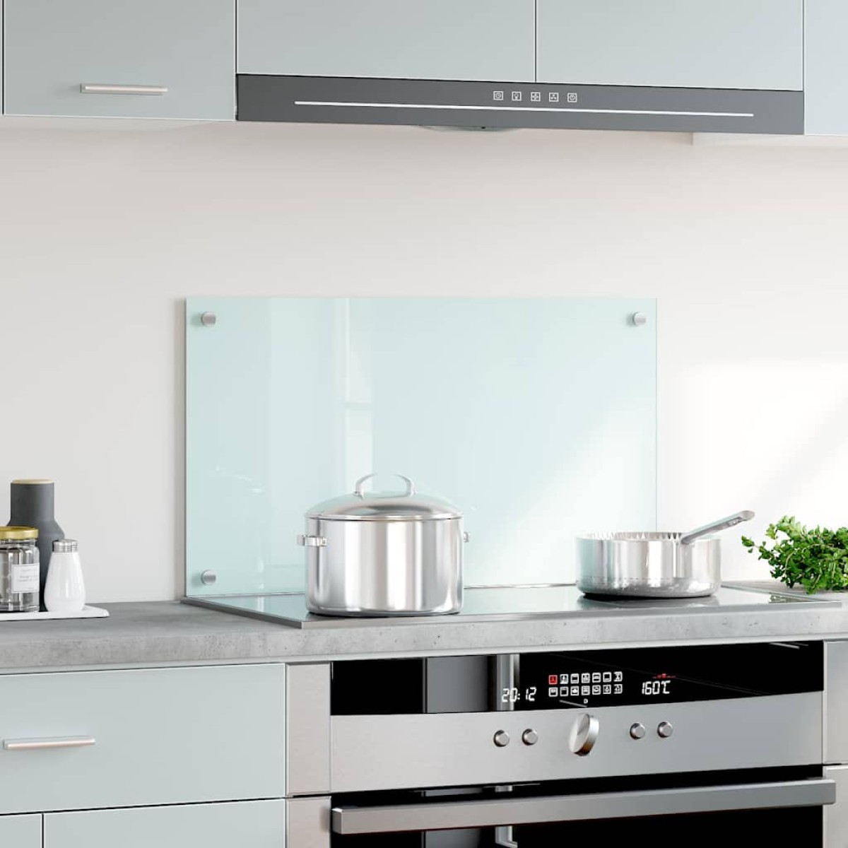 vidaXL Πλάτη Κουζίνας Λευκή 70 x 40 εκ. από Ψημένο Γυαλί