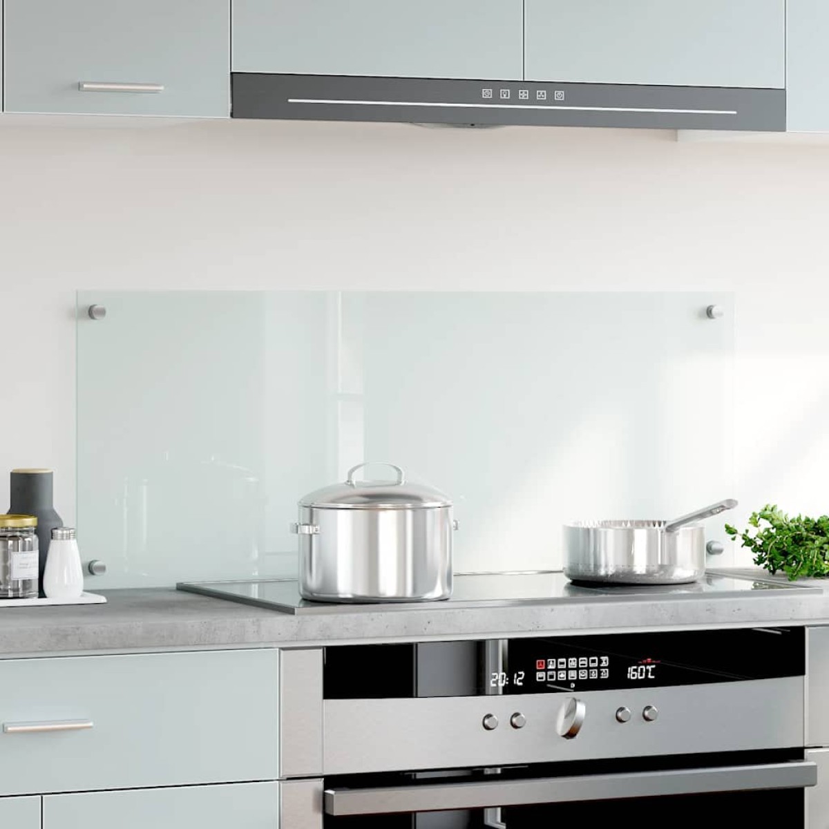 vidaXL Πλάτη Κουζίνας Διαφανής 100 x 40 εκ. από Ψημένο Γυαλί