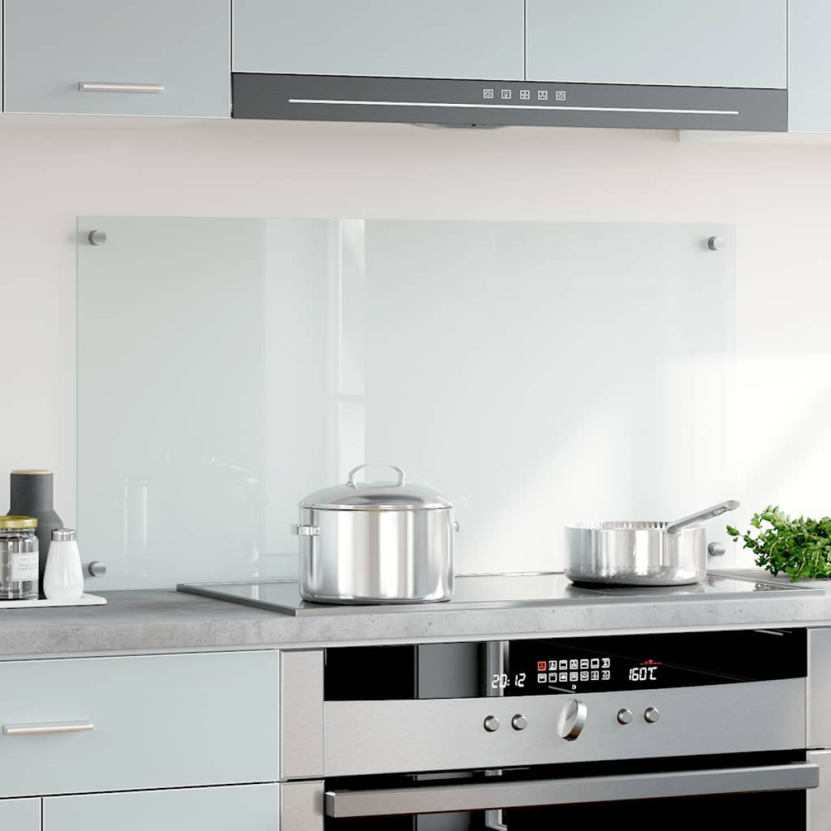 vidaXL Πλάτη Κουζίνας Διαφανής 100 x 50 εκ. από Ψημένο Γυαλί