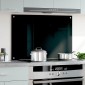 vidaXL Πλάτη Κουζίνας Μαύρη 90 x 60 εκ. από Ψημένο Γυαλί