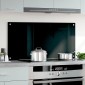 vidaXL Πλάτη Κουζίνας Μαύρη 100 x 50 εκ. από Ψημένο Γυαλί
