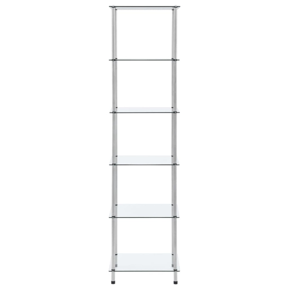 vidaXL Τραπεζάκι Σαλονιού 6 Επιπ. Διαφανές 40x40x160 εκ Ψημένο Γυαλί