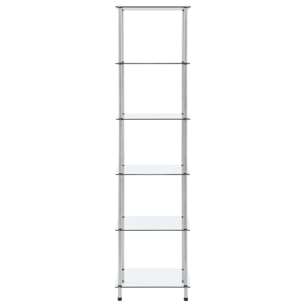 vidaXL Τραπεζάκι Σαλονιού 6 Επιπ. Διαφανές 40x40x160 εκ Ψημένο Γυαλί