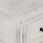vidaXL Τραπεζάκι Σαλονιού Λευκό 70 x 70 x 30 εκ. από Μασίφ Ξύλο Μάνγκο