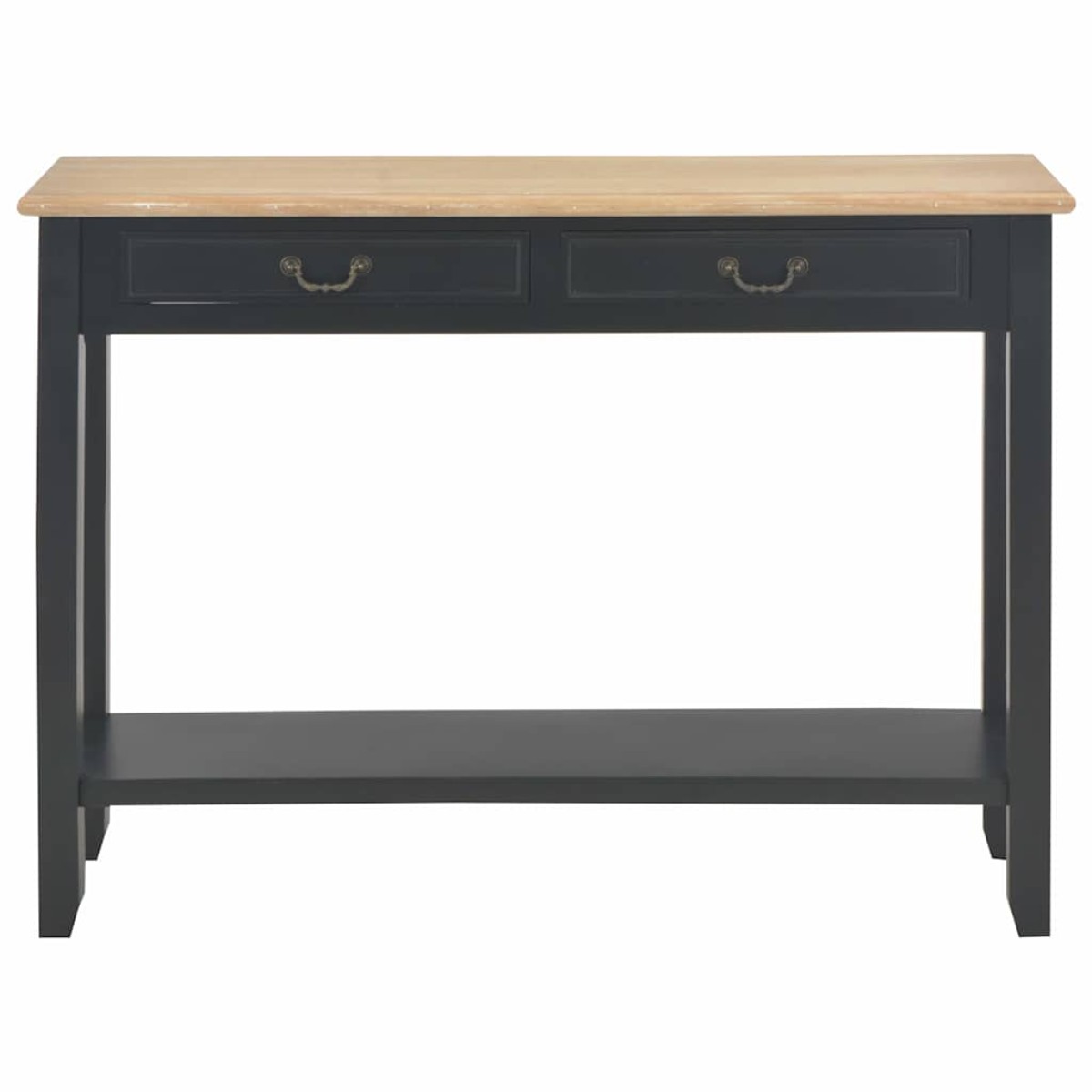 vidaXL Τραπέζι Κονσόλα Μαύρο 110 x 35 x 80 εκ. Ξύλινο