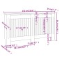 vidaXL Καλύμματα Καλοριφέρ 2 τεμ. Λευκά 152 εκ. από MDF