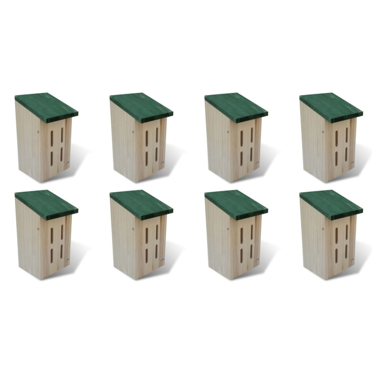 vidaXL Φωλιές για Πεταλούδες 8 τεμ. 14 x 15 x 22 εκ. Ξύλινες