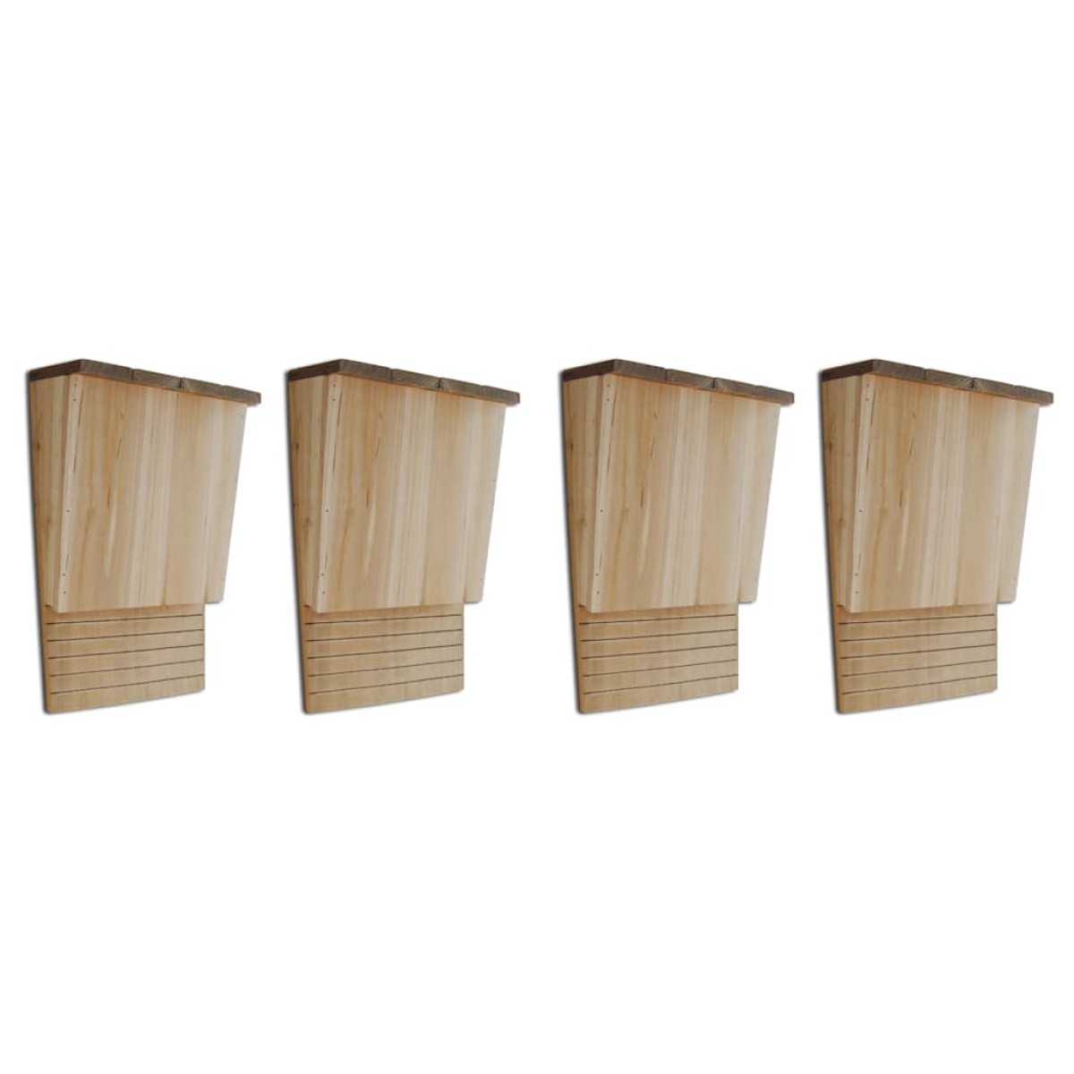 276009 vidaXL Bat Houses 4 pcs 22x12x34 cm Wood (2x41293)