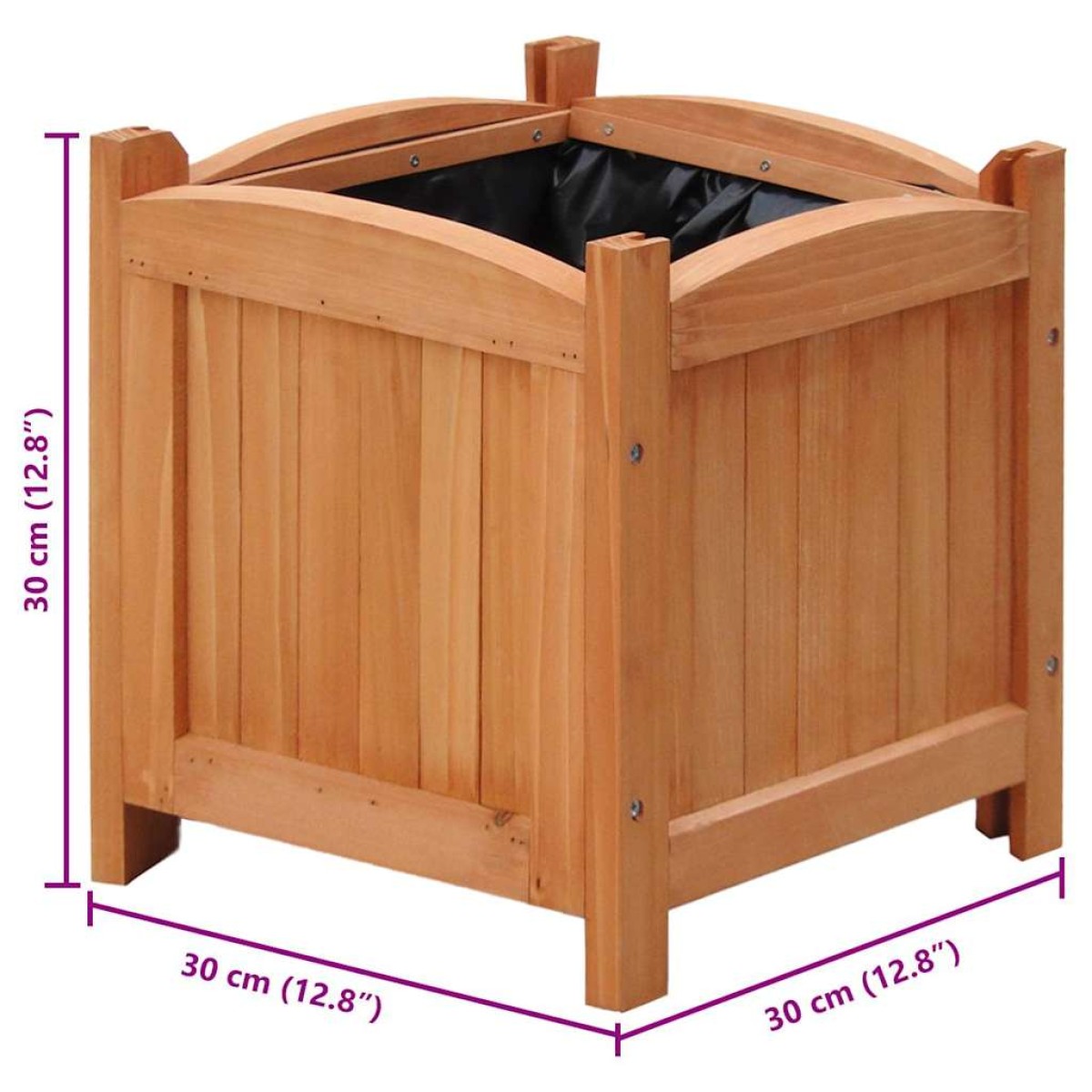 vidaXL Γλάστρες Υπερυψωμένες 4 τεμ. 30 x 30 x 30 εκ.