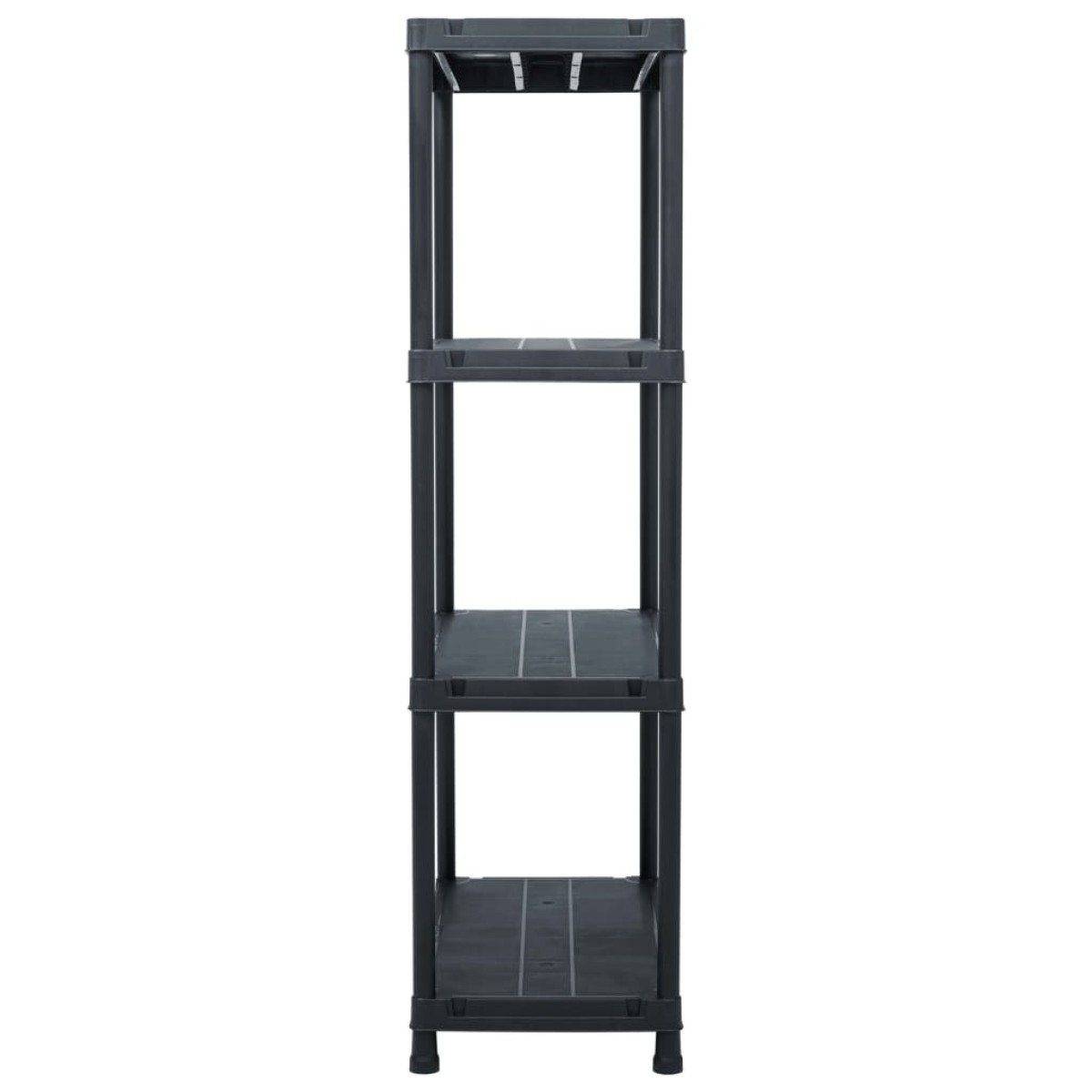 vidaXL Ραφιέρες 2 τεμ. Μαύρες 60 x 30 x 138 εκ. Πλαστικές