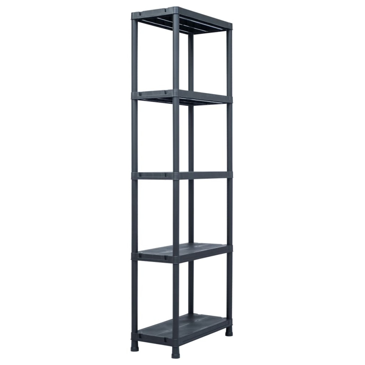 vidaXL Ραφιέρες 2 τεμ. Μαύρες 125 κ. 60 x 30 x 180 εκ. Πλαστικές