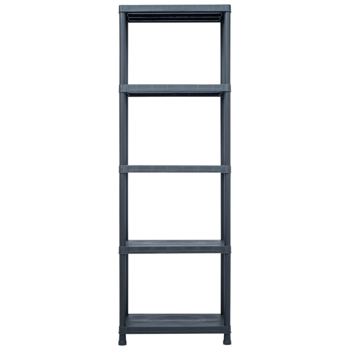 vidaXL Ραφιέρες 2 τεμ. Μαύρες 125 κ. 60 x 30 x 180 εκ. Πλαστικές