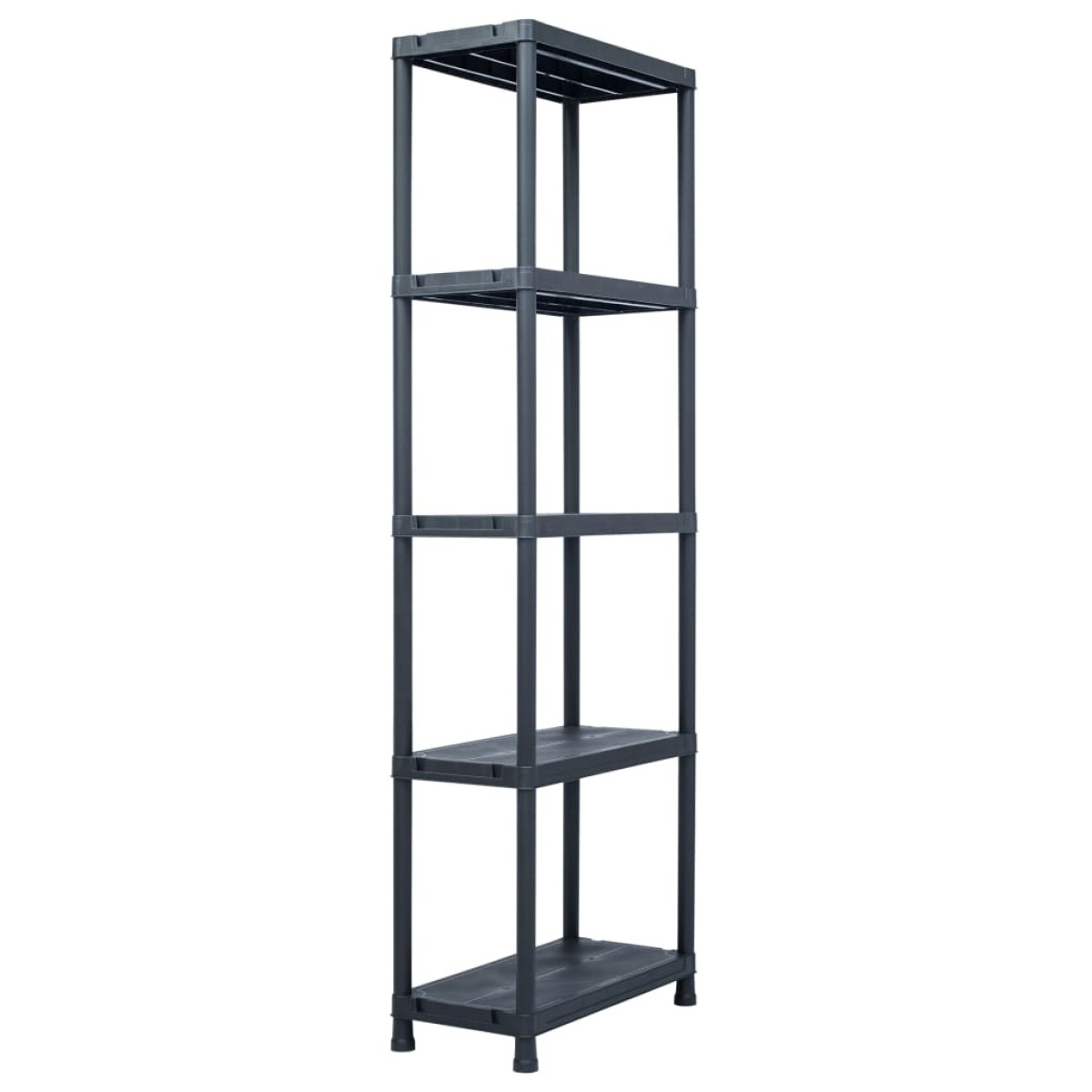 vidaXL Ραφιέρες 5 τεμ. Μαύρες 125 κ. 60 x 30 x 180 εκ. Πλαστικές