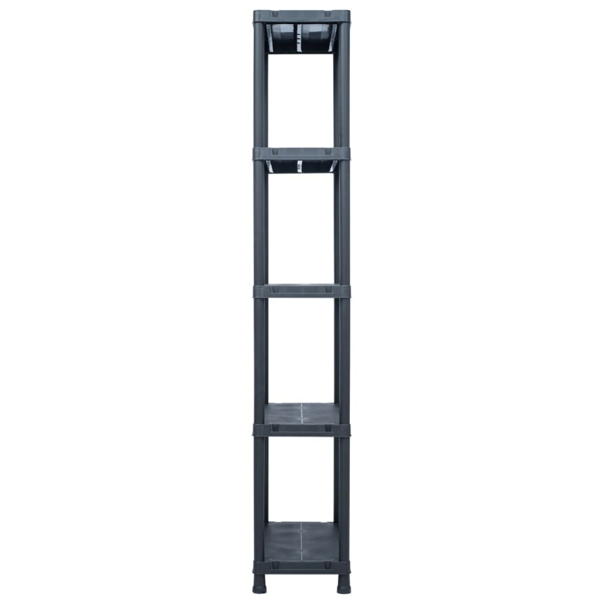vidaXL Ραφιέρες 5 τεμ. Μαύρες 125 κ. 60 x 30 x 180 εκ. Πλαστικές
