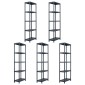 vidaXL Ραφιέρες 5 τεμ. Μαύρες 125 κ. 60 x 30 x 180 εκ. Πλαστικές