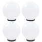 vidaXL Φωτιστικά Μπάλα LED 4 τεμ. Σφαιρικά 25 εκ. Ακρυλικά (PMMA)