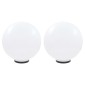 vidaXL Φωτιστικά Μπάλα LED 2 τεμ. Σφαιρικά 50 εκ. Ακρυλικά (PMMA)