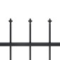vidaXL Κάγκελα Περίφραξης με Λόγχες Μαύρα 11,9 x 0,8 μ. από Χάλυβα