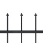 vidaXL Κάγκελα Περίφραξης με Λόγχες Μαύρα 13,6 x 1,2 μ. από Χάλυβα
