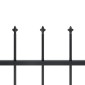 vidaXL Κάγκελα Περίφραξης με Λόγχες Μαύρα 13,6 x 1,5 μ. από Χάλυβα
