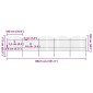 vidaXL Κάγκελα Περίφραξης με Λόγχες Μαύρα (1,5-1,75) x 8,5 μ. Ατσάλινα