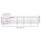 vidaXL Κάγκελα Περίφραξης με Λόγχες Μαύρα (1,75-2) x 8,5 μ. Ατσάλινα