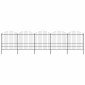 vidaXL Κάγκελα Περίφραξης με Λόγχες Μαύρα (1,75-2) x 8,5 μ. Ατσάλινα