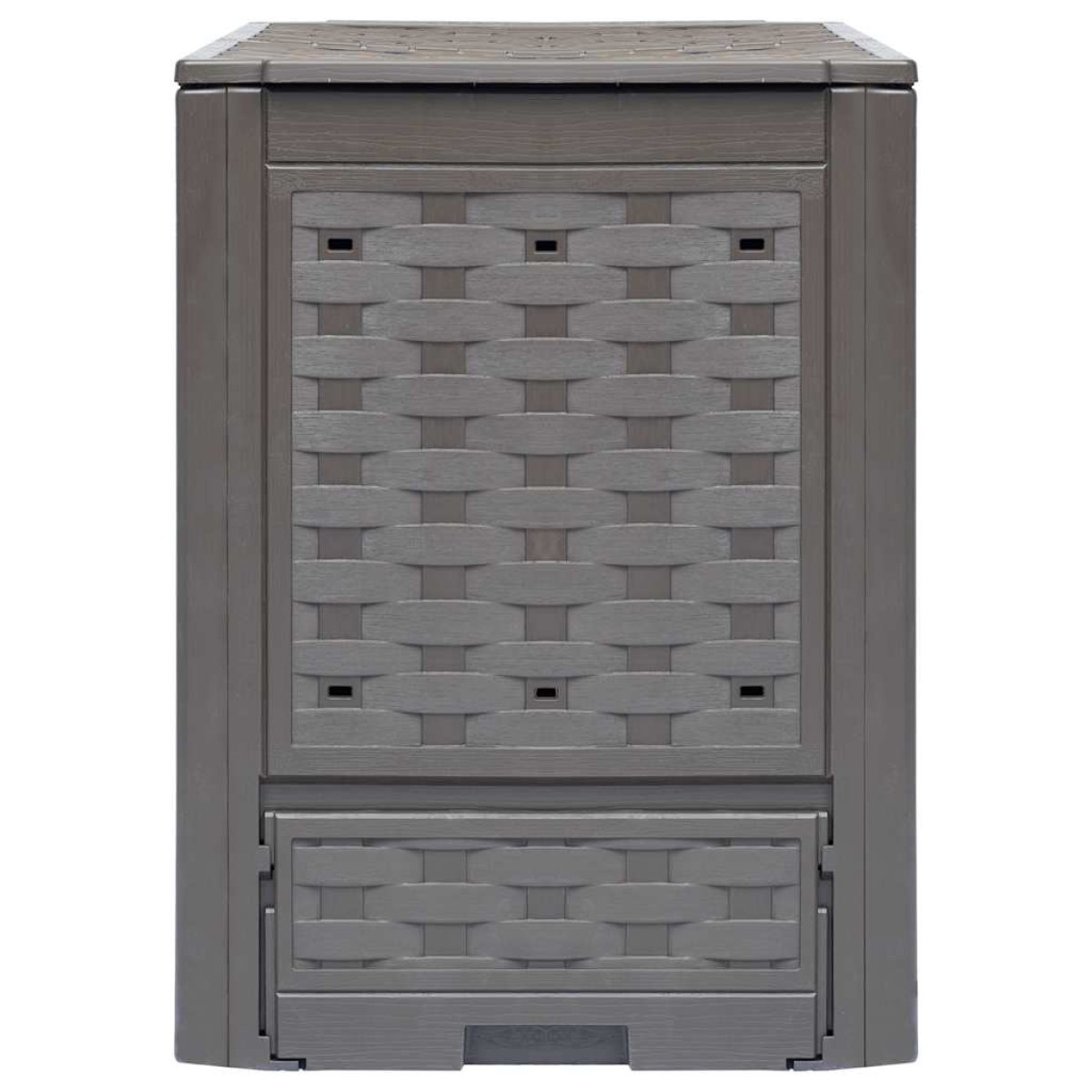 vidaXL Κομποστοποιητές 2 τεμ. Καφέ 60x60x83 εκ. 600 L Πλαστικό Ρατάν