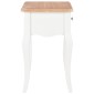 vidaXL Κομοδίνο Λευκό / Καφέ 40 x 30 x 50 εκ. από Μασίφ Ξύλο Πεύκου