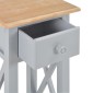 vidaXL Τραπεζάκι Βοηθητικό Γκρι 27 x 27 x 65,5 εκ. Ξύλινο