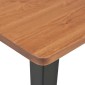 vidaXL Τραπέζι Μπαρ μαύρος 60x60x108 εκ. από Μασίφ Ξύλο Πεύκου/Ατσάλι