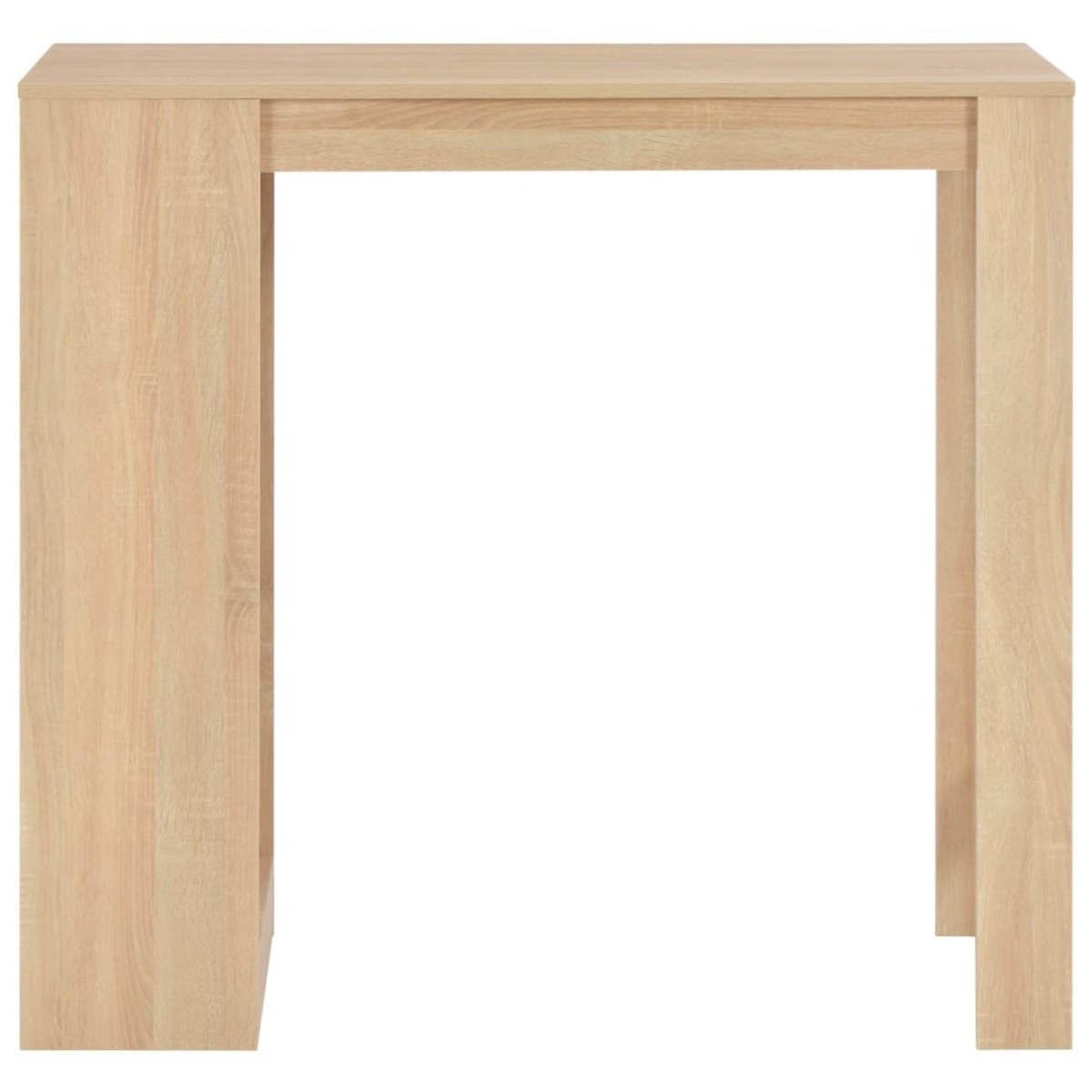 vidaXL Τραπέζι Μπαρ με Ράφια Χρώμα Δρυός 110 x 50 x 103 εκ.