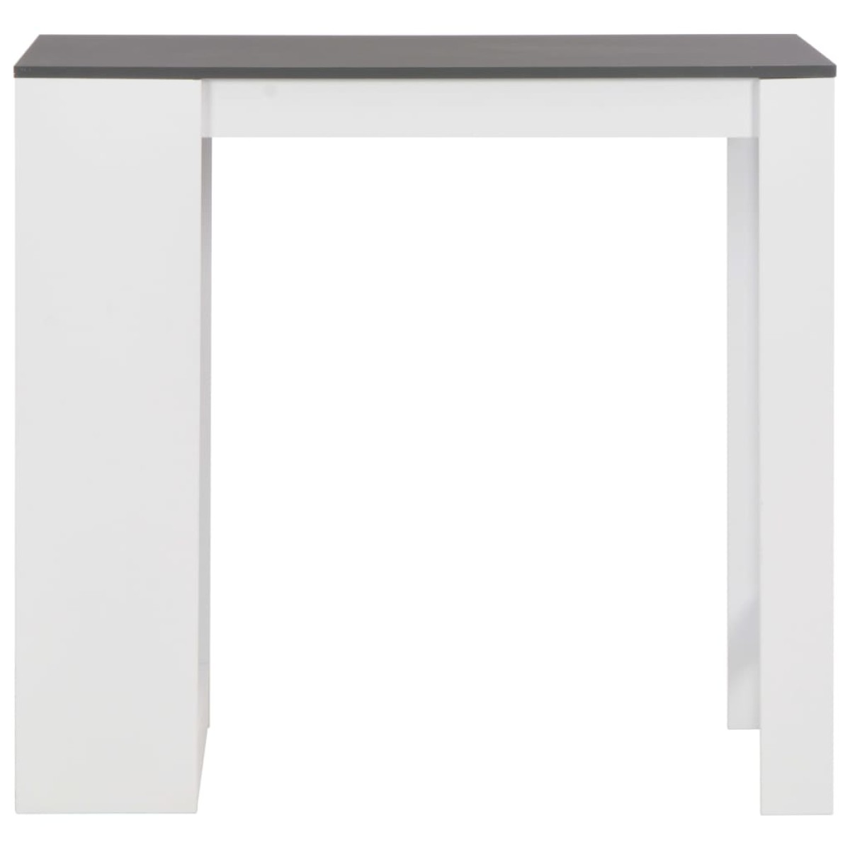 vidaXL Τραπέζι Μπαρ με Ράφια Λευκό 110 x 50 x 103 εκ.