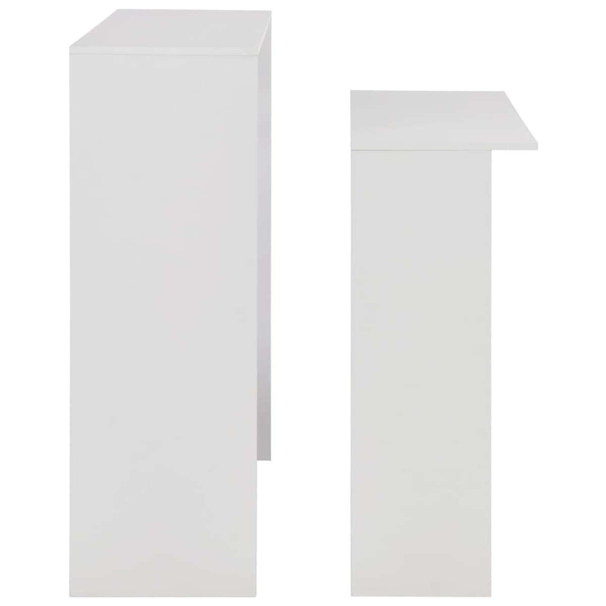 vidaXL Τραπέζι Μπαρ με 2 Επιφάνειες Λευκό 130 x 40 x 120 εκ.