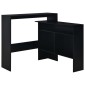 vidaXL Τραπέζι Μπαρ με 2 Επιφάνειες Μαύρο 130 x 40 x 120 εκ.