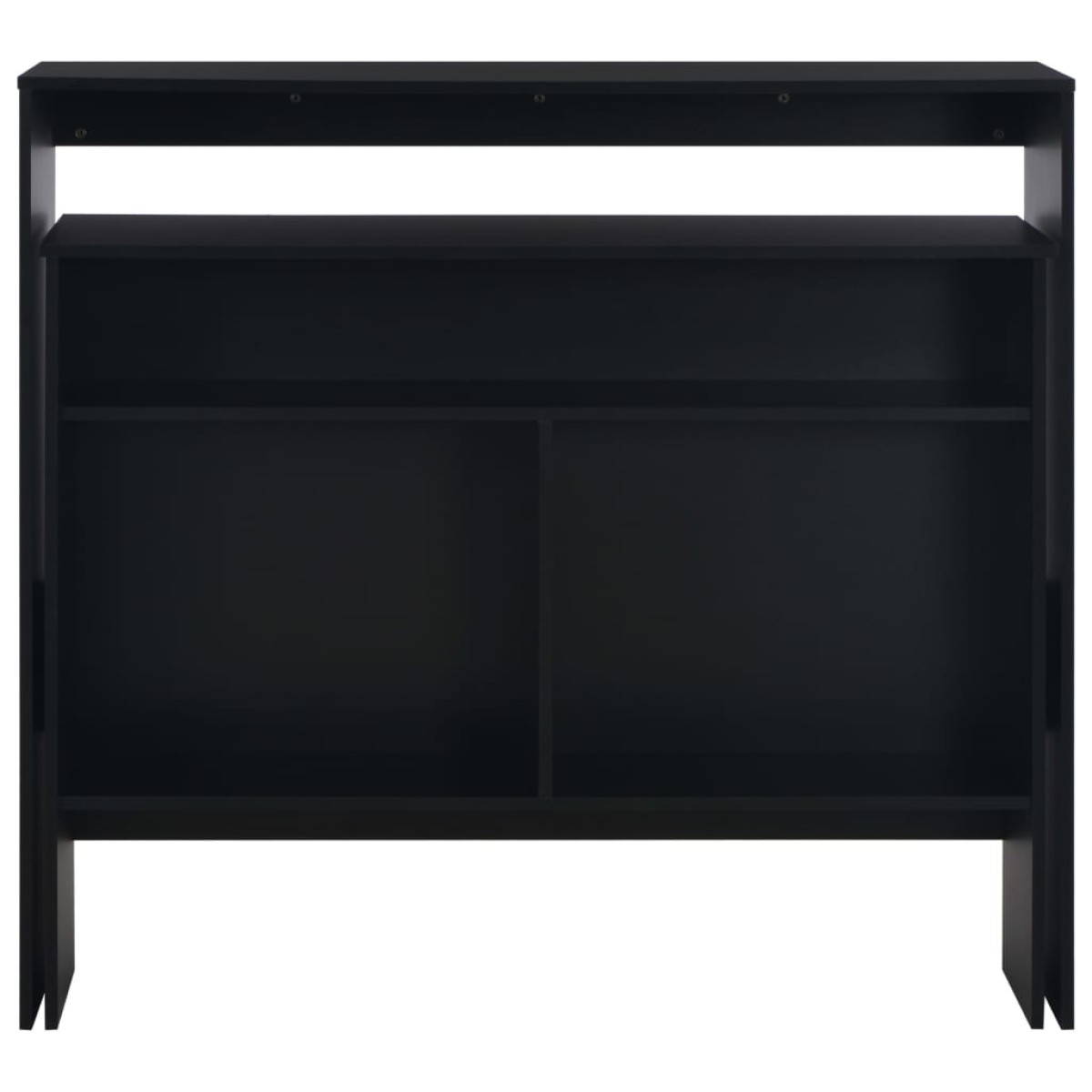 vidaXL Τραπέζι Μπαρ με 2 Επιφάνειες Μαύρο 130 x 40 x 120 εκ.