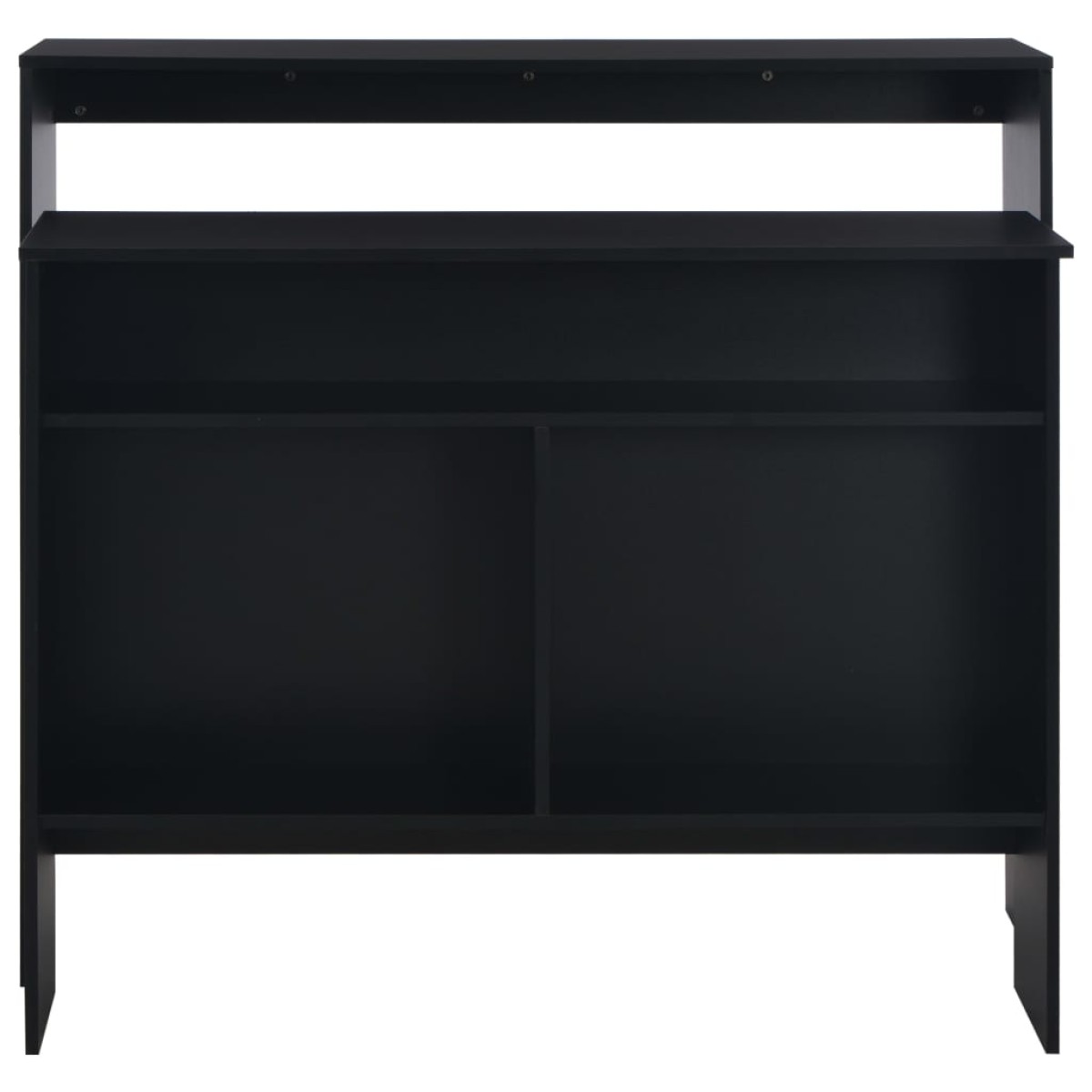 vidaXL Τραπέζι Μπαρ με 2 Επιφάνειες Μαύρο 130 x 40 x 120 εκ.
