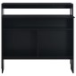 vidaXL Τραπέζι Μπαρ με 2 Επιφάνειες Μαύρο 130 x 40 x 120 εκ.